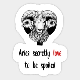 Funny Zodiacal quote sign Aries part 4 Sticker